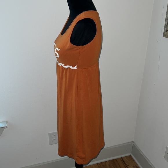 Klutch University of Texas burned orange cotton spandex sleeveless dress Sz S - Picture 3 of 6